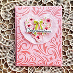 Papertrey Ink With All My Heart Dies pti-0733 congratulations