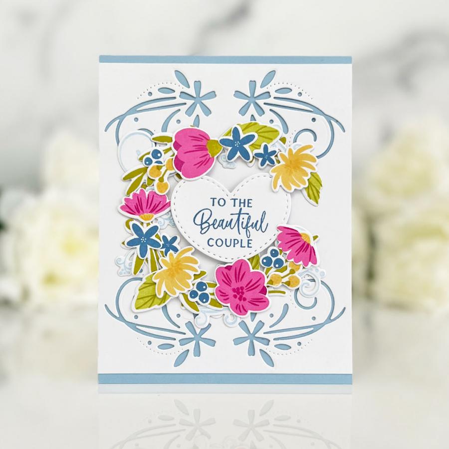 Papertrey Ink Fanciful Flourishes Dies pti-0735 beautiful couple