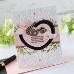 Papertrey Ink Extravagant Floral Frames Dies pti-0738 best wishes