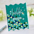 Papertrey Ink Cover Plate Beautiful Quilt Die pti-0739 hello