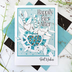 Papertrey Ink Love to Layer Rounded Hearts Dies pti-0740 happily ever after
