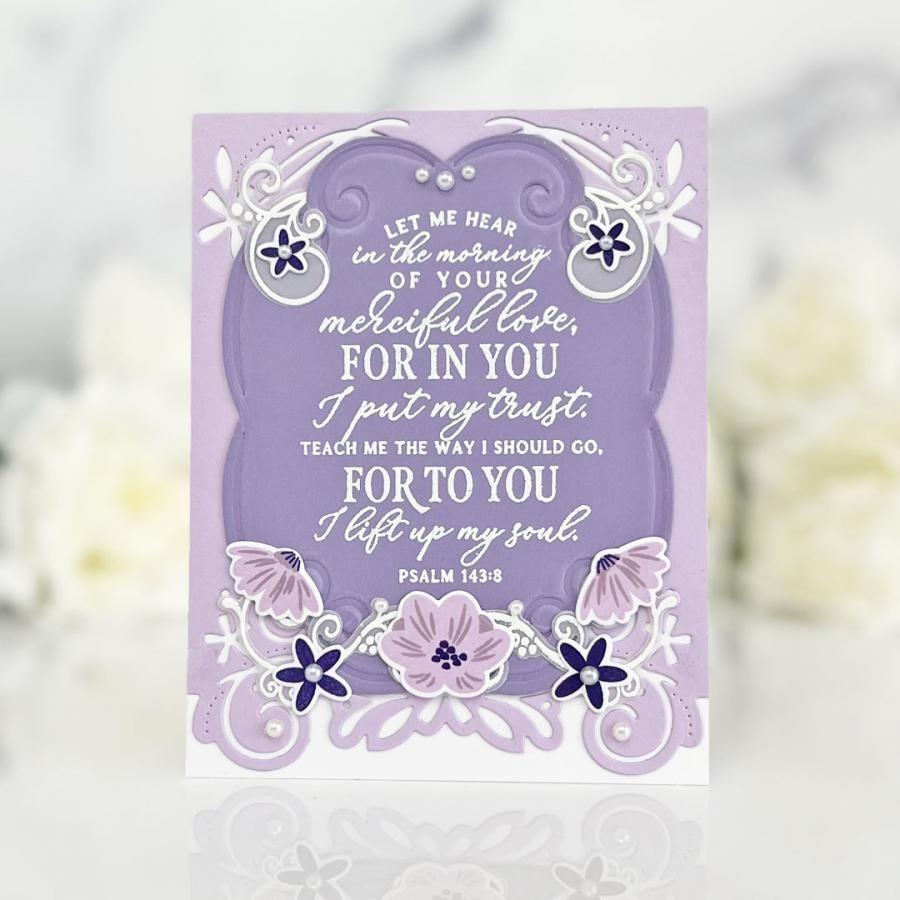 Papertrey Ink Elegant Edges Floral Swirl Dies pti-0743 blooms