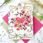 Papertrey Ink Cornered Floral Swirl Dies pti-0744 blooms