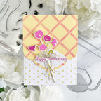 Papertrey Ink Lofty Petals Dies pti-0748 happy anniversary