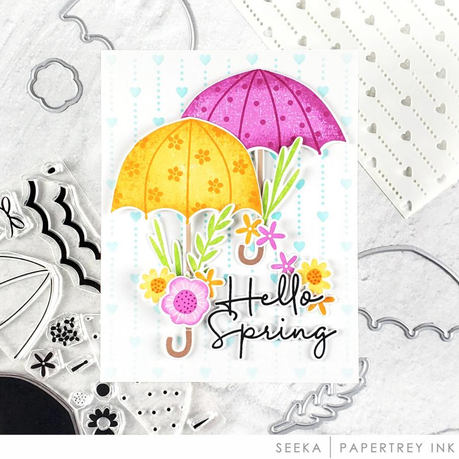 Papertrey Ink Weather it Together Dies pti-0761 hellos spring