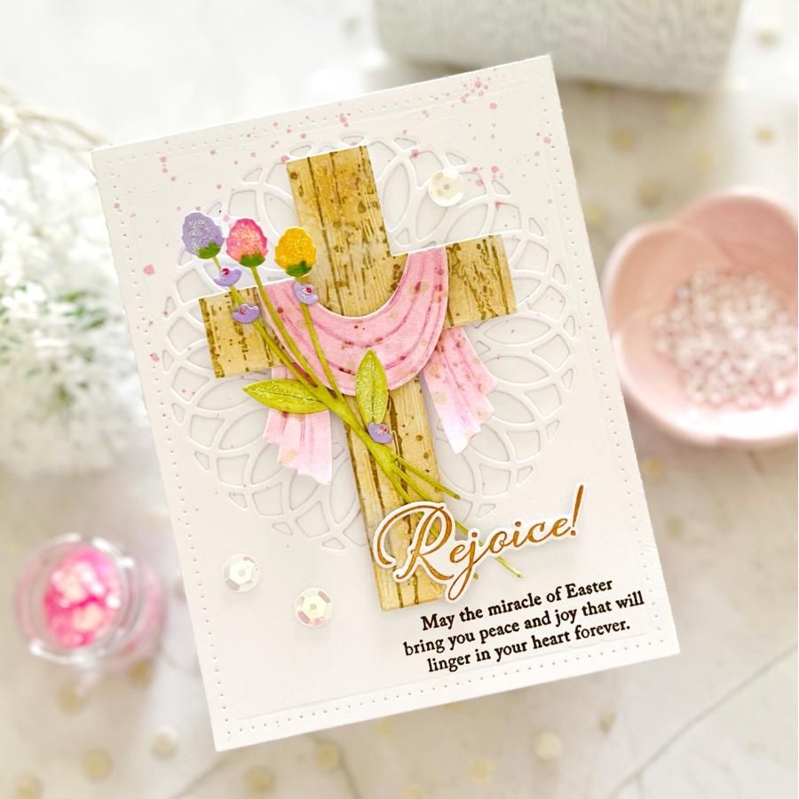 Papertrey Ink Spectacular Spiral Die pti-0770 paint splatters