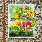 Papertrey Ink Wild About Mushrooms Dies pti-0786 joy and laughter