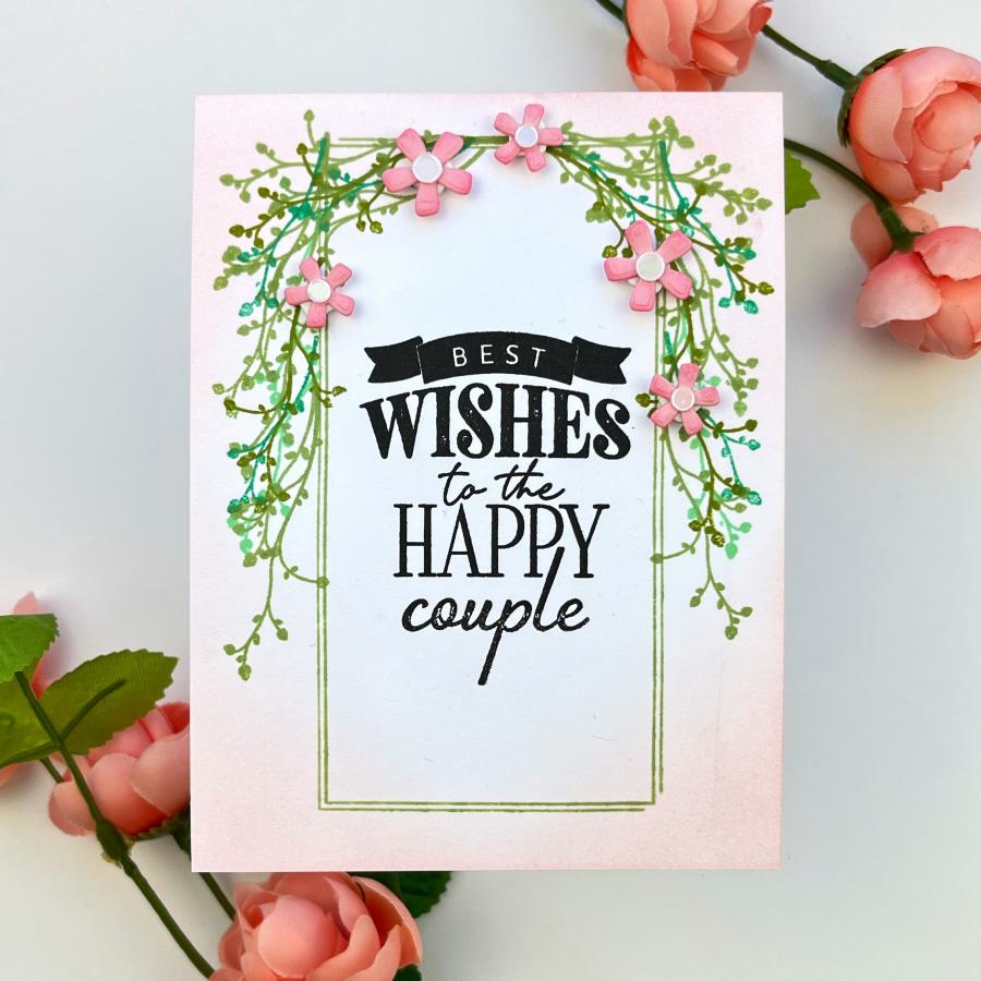 Papertrey Ink Sapling Frame Dies pti-0791 best wishes