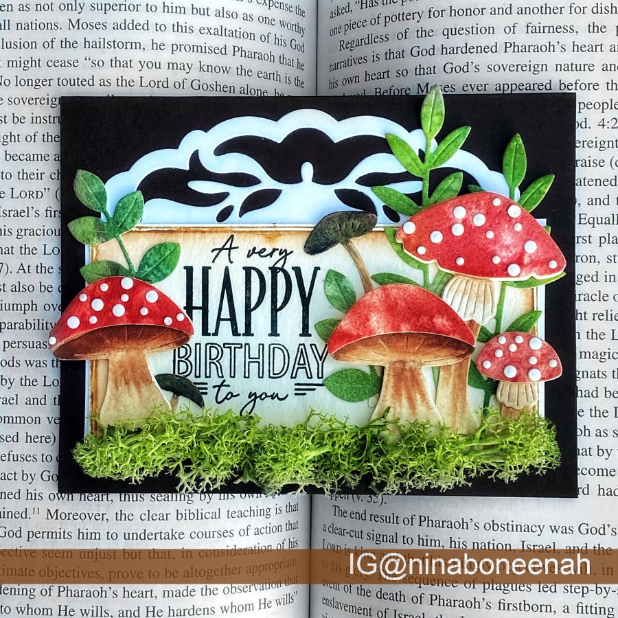 Papertrey Ink Elegant Edges Décor Dies pti-0795 happy birthday