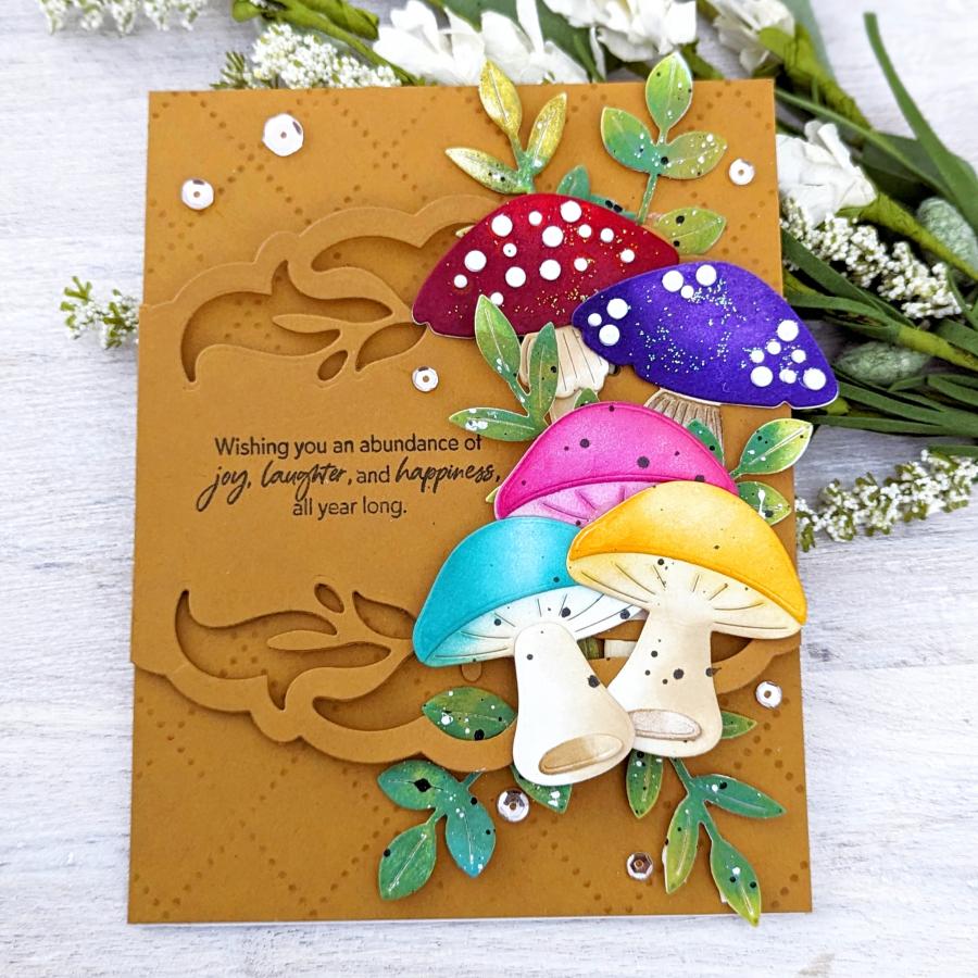 Papertrey Ink Elegant Edges Décor Dies pti-0795 joy and laughter