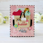 Papertrey Ink Fantastic Front Scalloped Frame Dies pti-0819 hello