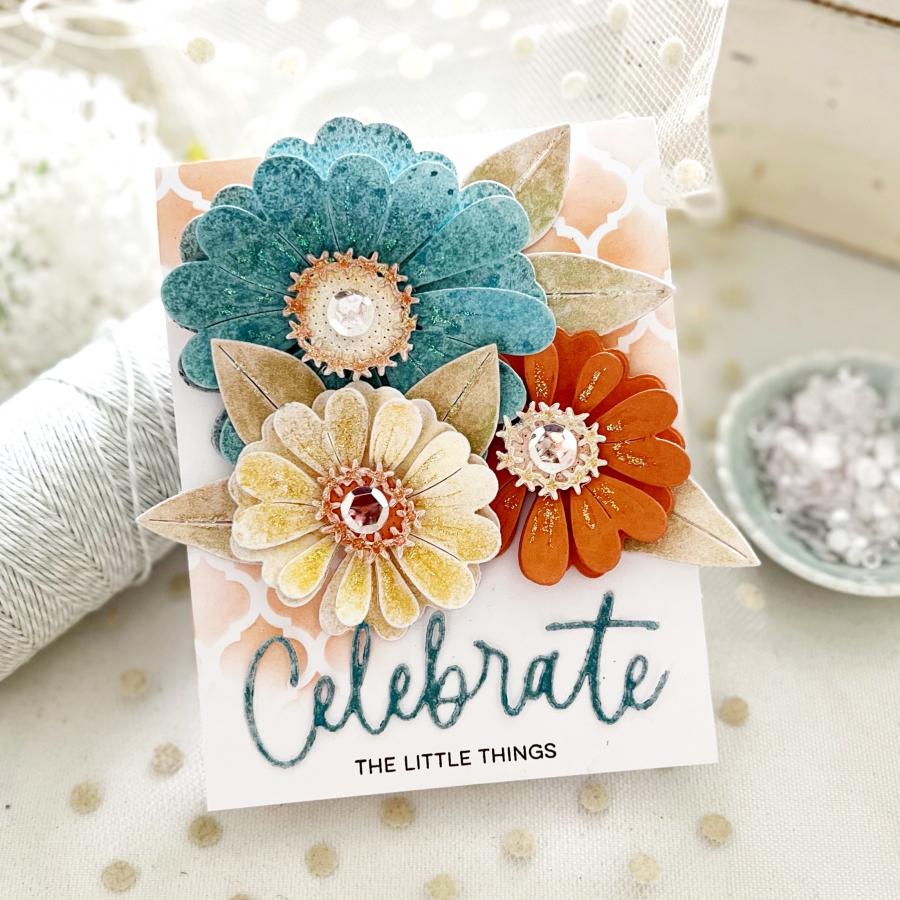 Papertrey Ink Big Blooms Zinnia Dies pti-0829