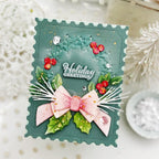 Papertrey Ink North Pole Mail Postage Stamp Frame Post Card Dies pti-0848 pink bow