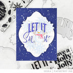 Papertrey Ink Love to Layer Garnished Edges Dies pti-0883 snowman