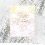 Papertrey Ink Season's Greeting Hot Foil Plate and Die Set ptif-0016 season's greetings