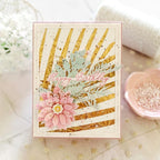 Papertrey Ink Tropical Frond Hot Foil Plate ptif-0021 happy birthday