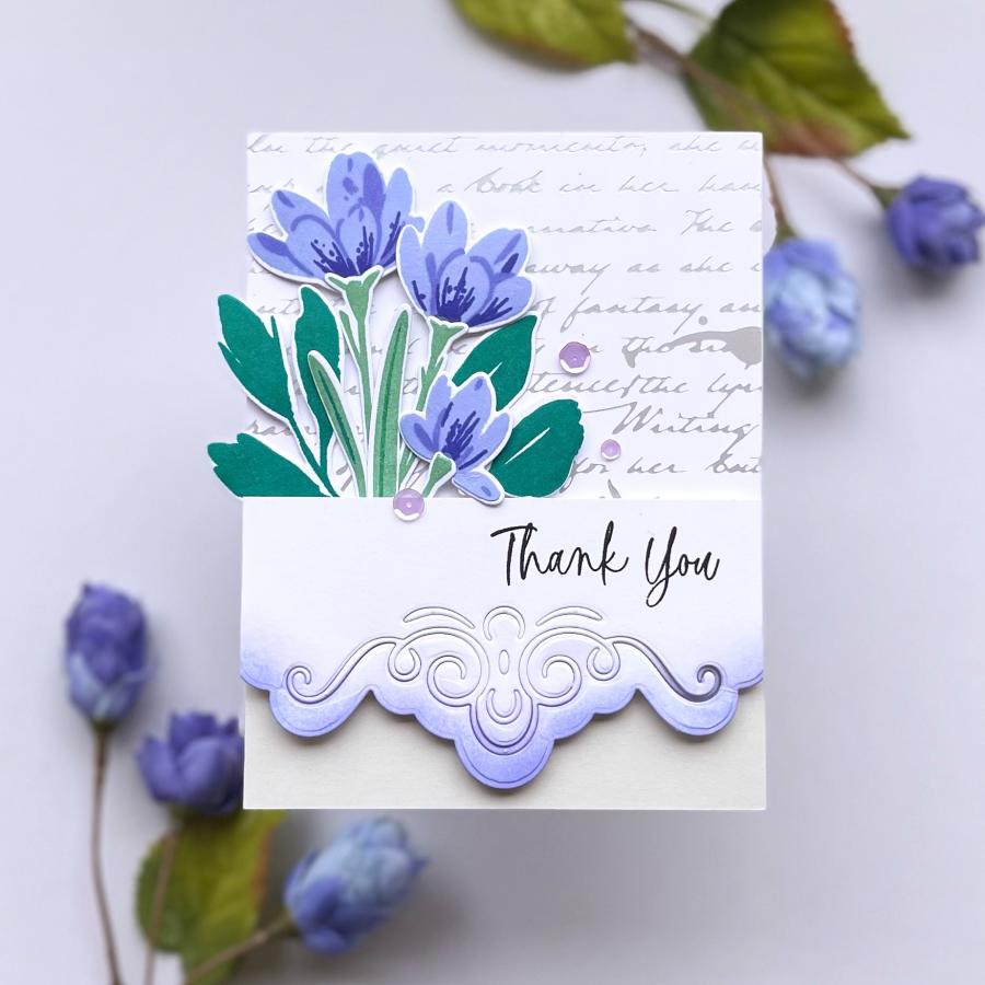 Papertrey Ink Elegant Script Hot Foil Plate ptif-0023