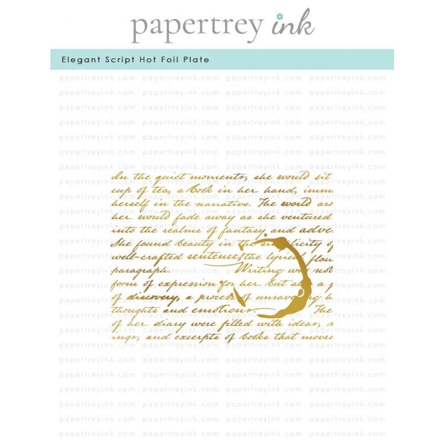 Papertrey Ink Elegant Script Hot Foil Plate ptif-0023