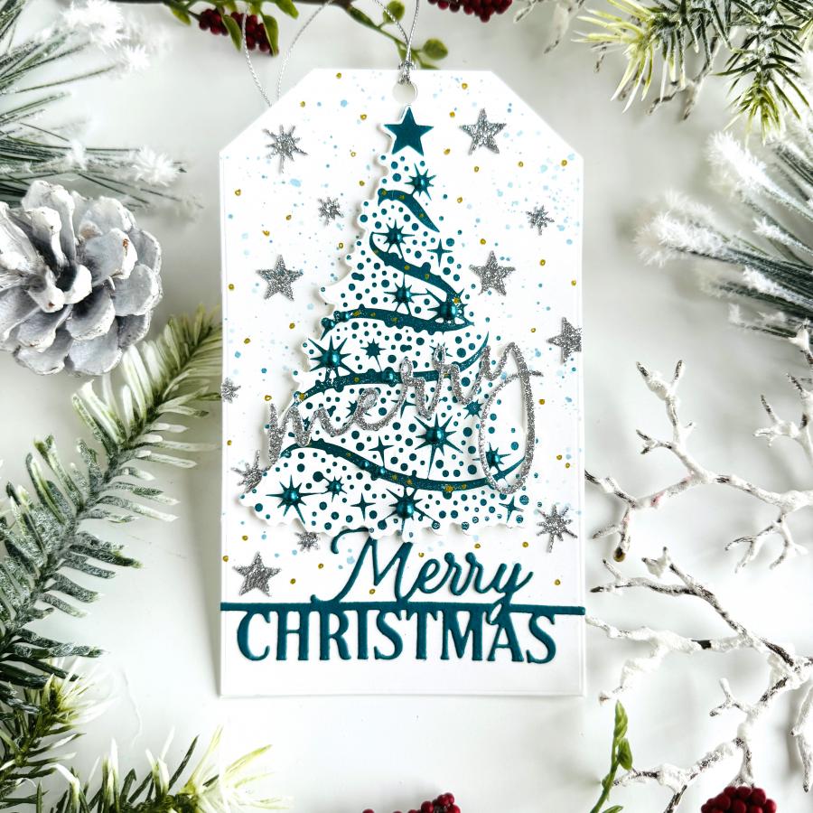 Papertrey Ink Sparkling Tree Hot Foil Plate with Coordinating Die ptif-0030
