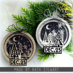 Tim Holtz Cling Rubber Stamps Festive Print cms472 christmas ornaments | color-code:ALT01