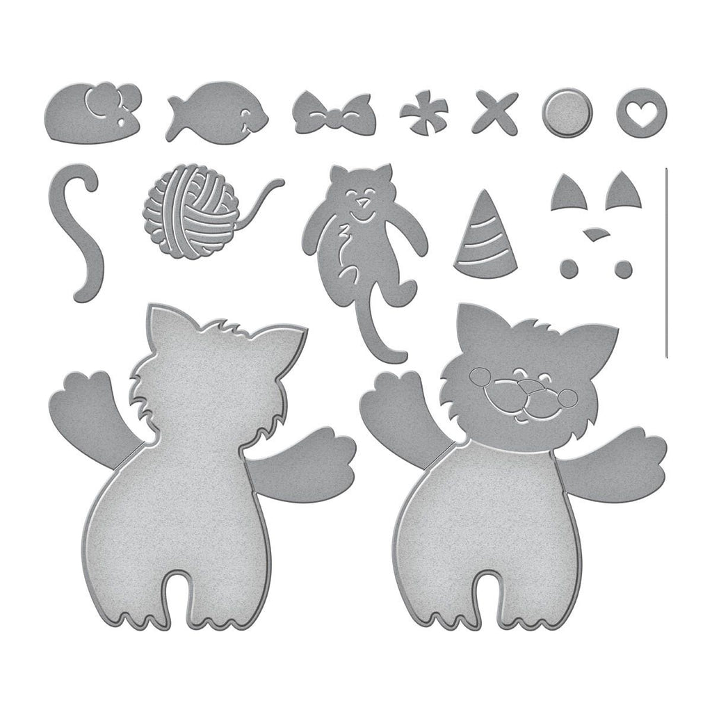 S5-587 Stampendous Kitty Hugs Etched Dies