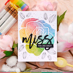 Waffle Flower Lovely Rose Stencils Duo 421607 miss you