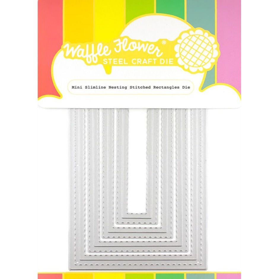 Waffle Flower Mini Slimline Stitched Rectanges Dies 421631