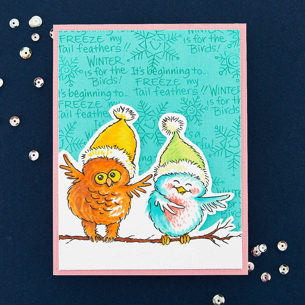 stp-219 Stampendous FransFormer Snow Birds Clear Stamps cute birds