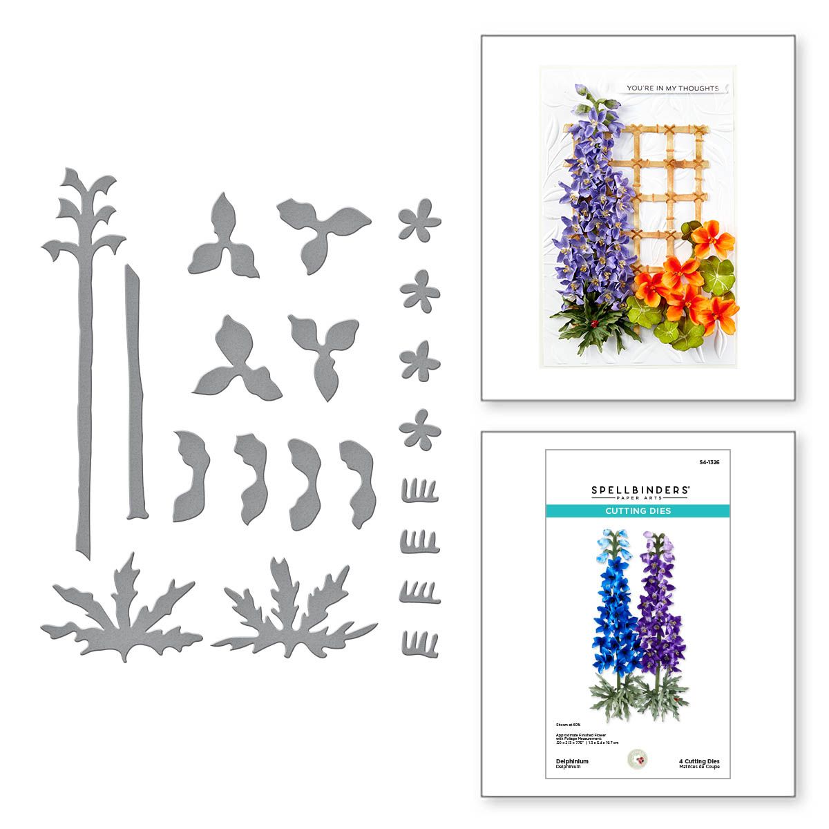 s4-1326 Spellbinders Delphinium Etched Dies product image