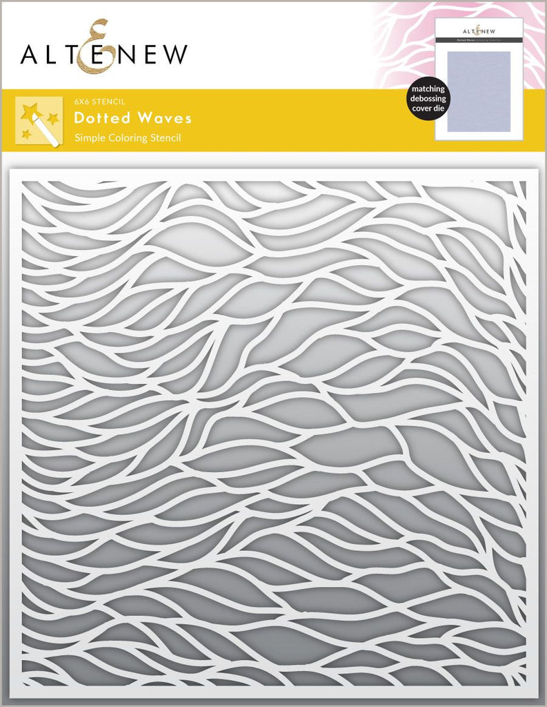 Altenew Dotted Waves Simple Coloring Stencil ALT7952
