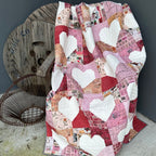 quilt project Richele Christensen Tim Holtz Fabric hearts red orange pink | color-code:alt3