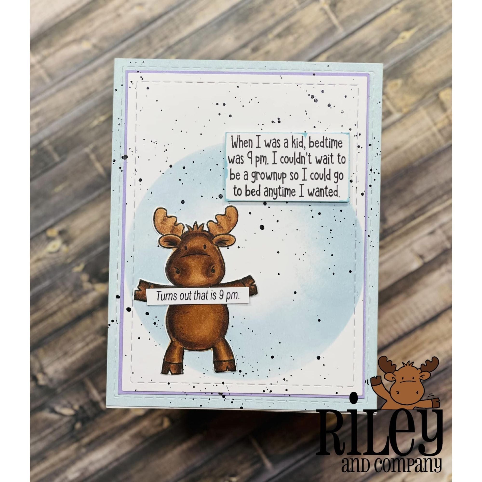 Riley And Company Funny Bones Bedtime Cling Rubber Stamp rwd-1157 Bedtime