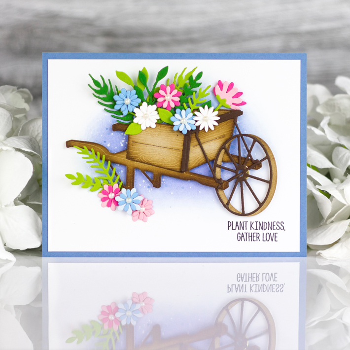 S4-1279 Spellbinders Country Wheelbarrow Etched Dies plant kindness