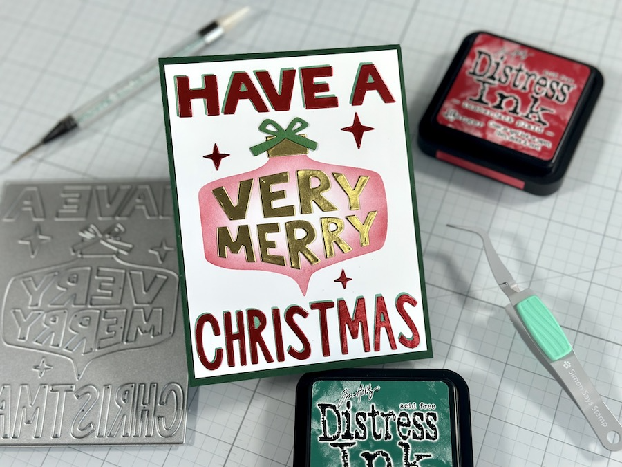 Simon Says Stamp Very Merry Cover Wafer Dies md112968 All The Joy Christmas Card | color-code:ALT06