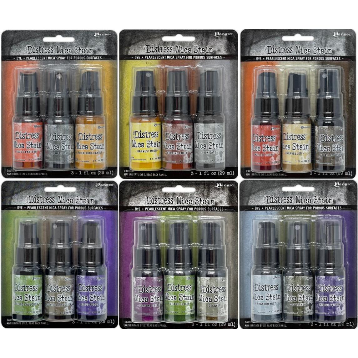 Tim Holtz Distress Halloween Mica Stain Sets 1-6 Bundle ranger171