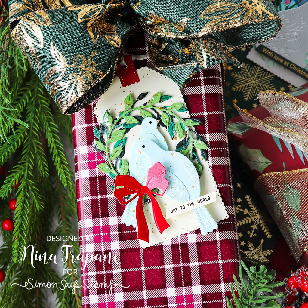 Simon Says Stamp Resting Dove Pair Wafer Dies s1049 DieCember Holiday Tag | color-code:ALT03
