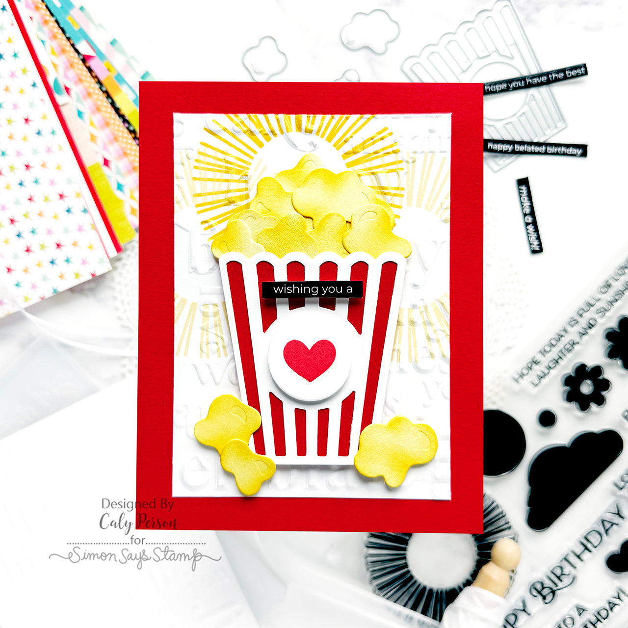 Simon Says Stamp EZ Strips and Die Birthday set1025ez Birthday Card