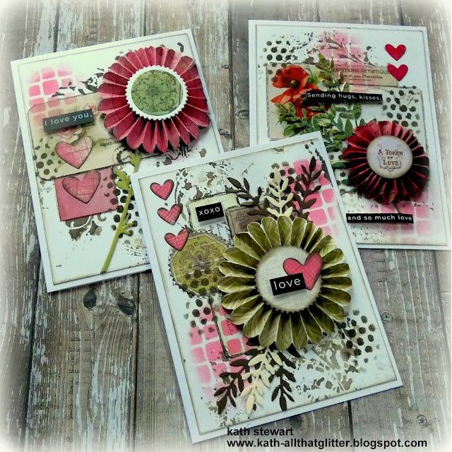 Tim Holtz Sizzix Vault Rosettes Thinlits Dies 666567 love | color-code:ALT03