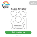 Rainbow Splash Clear Stamps Birthday Wishes rs100c