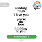 Rainbow Splash Clear Stamps Bold Messages 2 rs108 Splendor