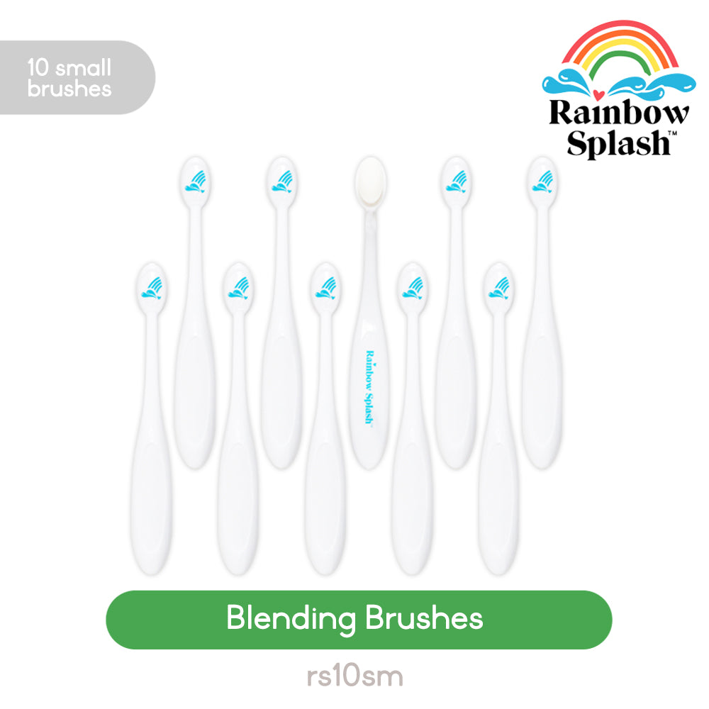 Rainbow Splash Small Blending Brushes Pack of 10 rs10sm Splendor