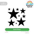 Rainbow Splash Clear Stamps Bold Stars rs111c