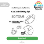 Rainbow Splash Clear Stamps Football rs114c