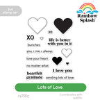 Rainbow Splash Clear Stamps Lots of Love rs118c Stamptember