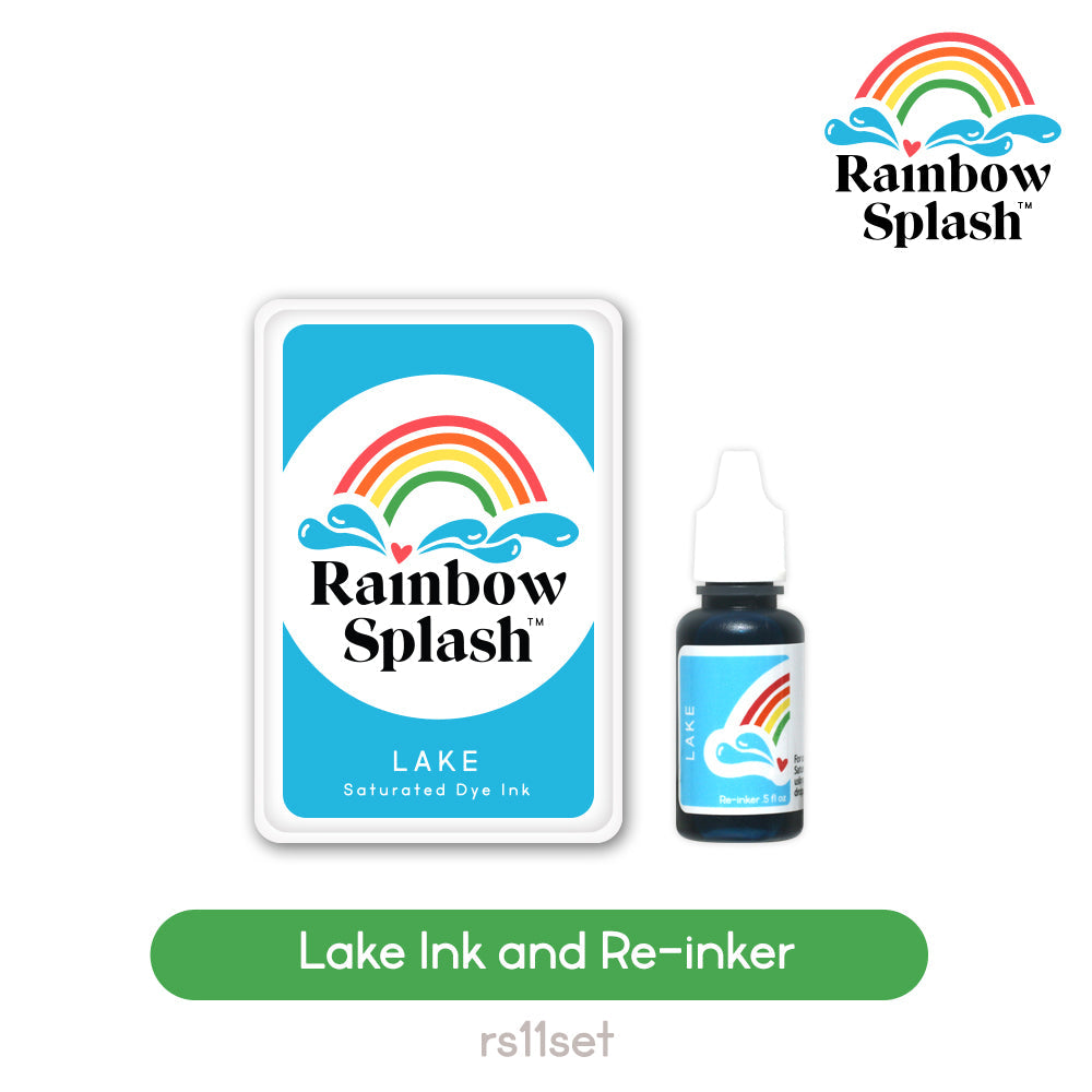 Rainbow Splash Ink Pad And Re-Inker Set Lake