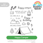 Rainbow Splash Clear Stamps Happy Camper rs123c Stamptember