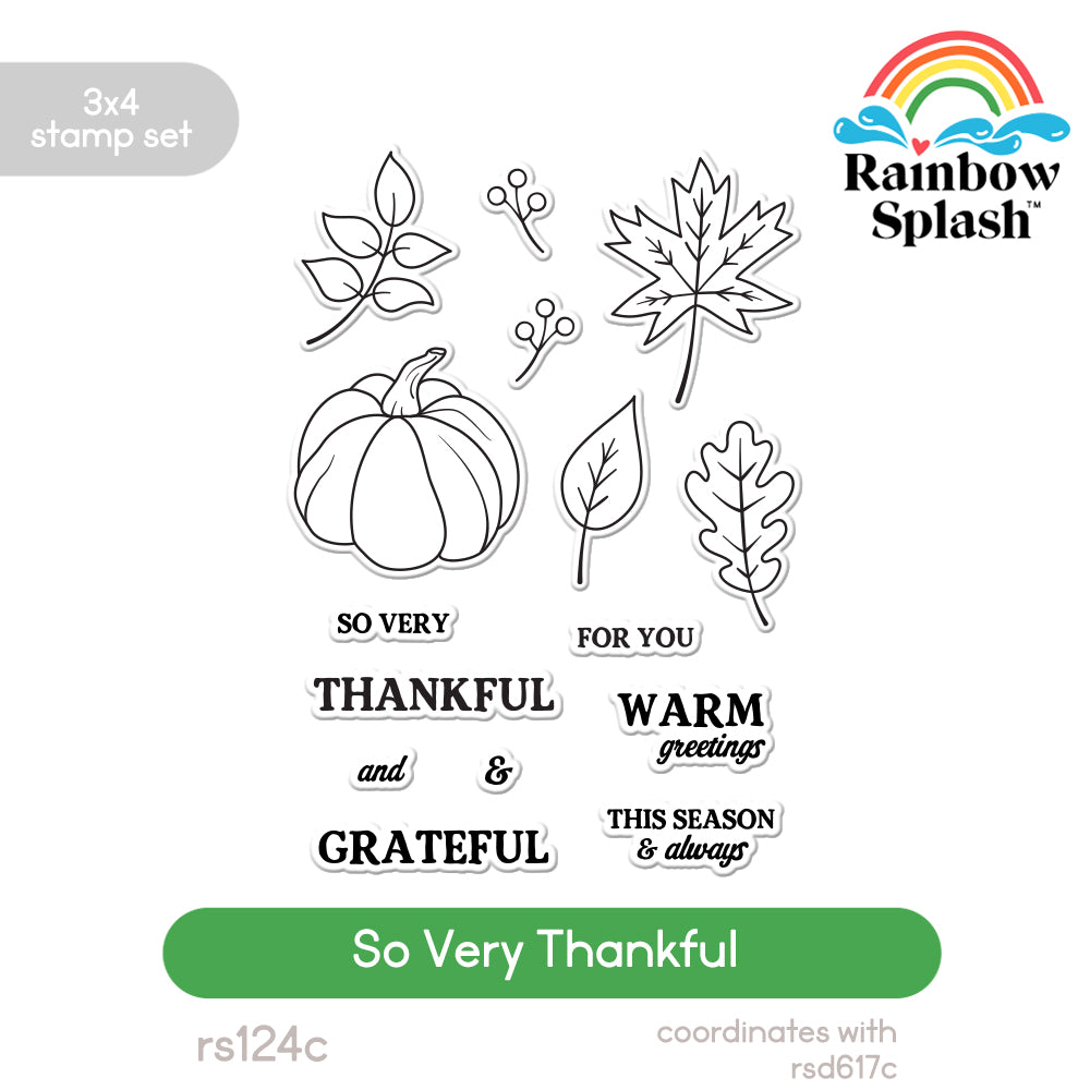 Rainbow Splash Clear Stamps So Very Thankful rs124c Stamptember