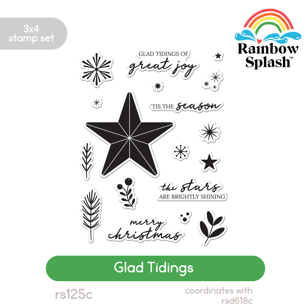 Rainbow Splash Clear Stamps Glad Tidings rs125c