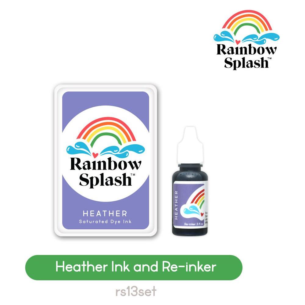 Rainbow Splash Ink Pad And Re-Inker Set Heather