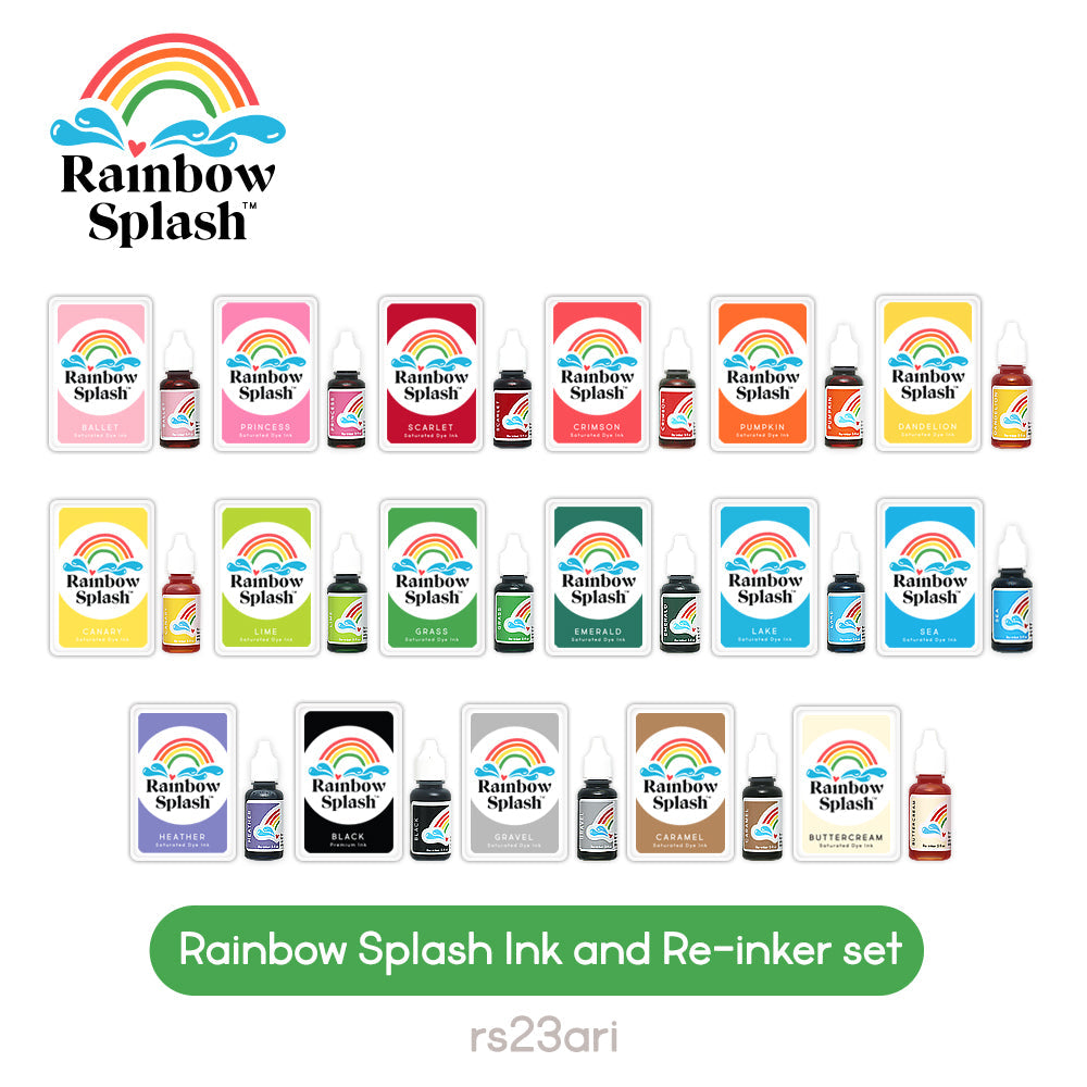 Rainbow Splash Rainbow Inks And Reinkers Complete Set rs23ari